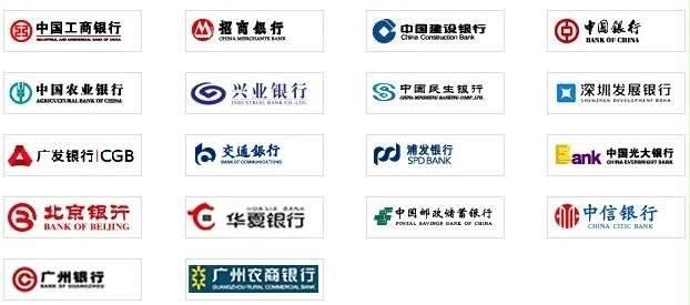 支付银行列表