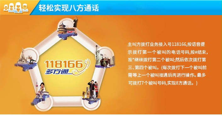 多方通话轻松实现最高的8方通话,多方通话省时,多方通话省心,多方通话省钱